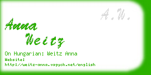 anna weitz business card